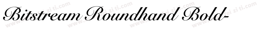 Bitstream Roundhand Bold字体转换